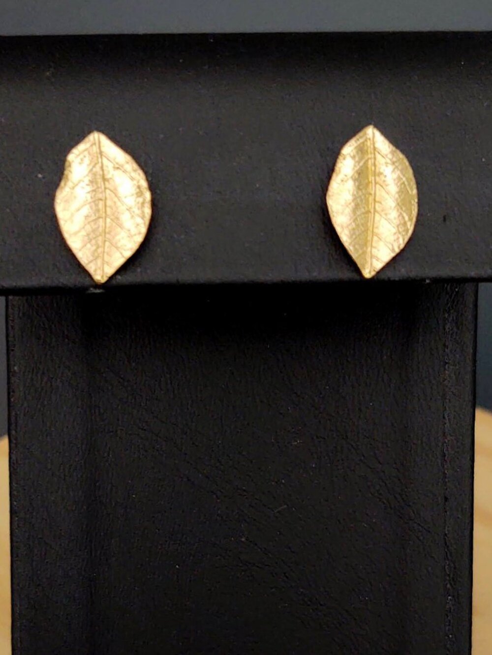 Delicate small leaf earrings